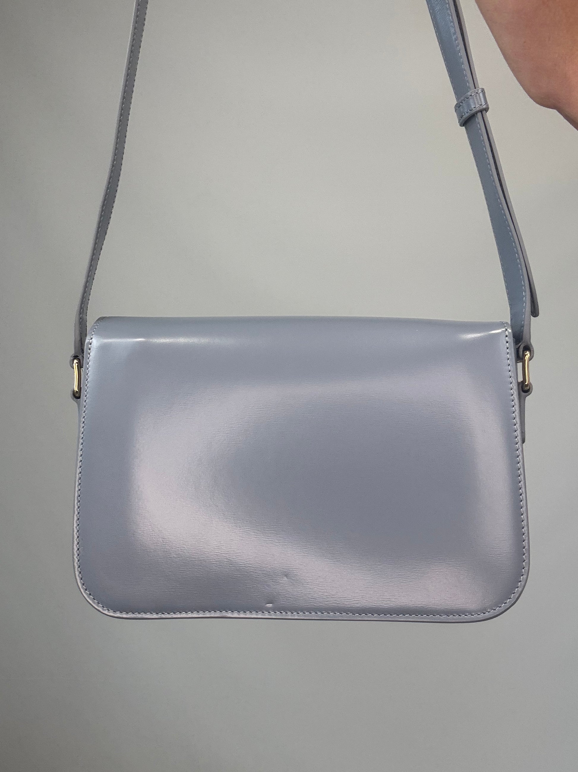 Celine Teen Triomphe Calfskin Shoulder Bag back of handbag