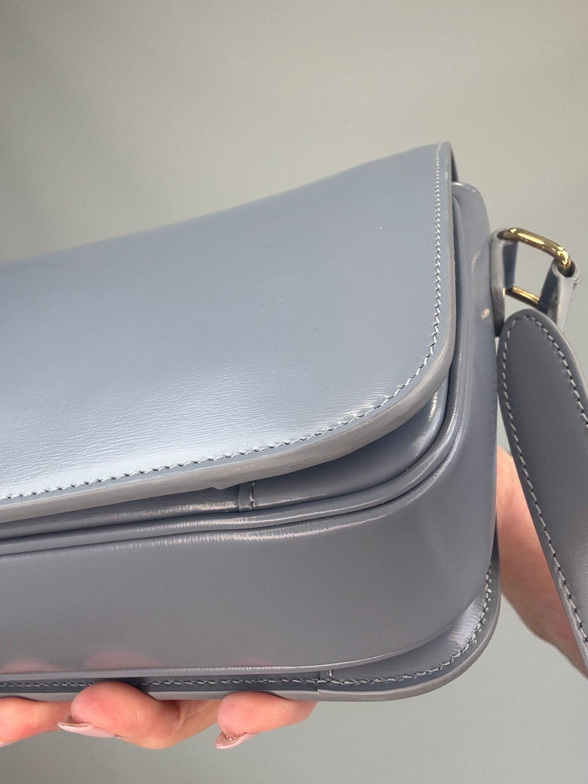 Celine Teen Triomphe Calfskin Shoulder Bag ack right bottom corner