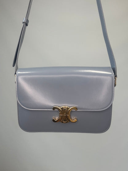 Celine Teen Triomphe Calfskin Shoulder Bag front of handbag