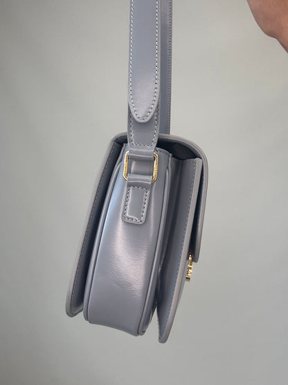 Celine Teen Triomphe Calfskin Shoulder Bag left side of handbag