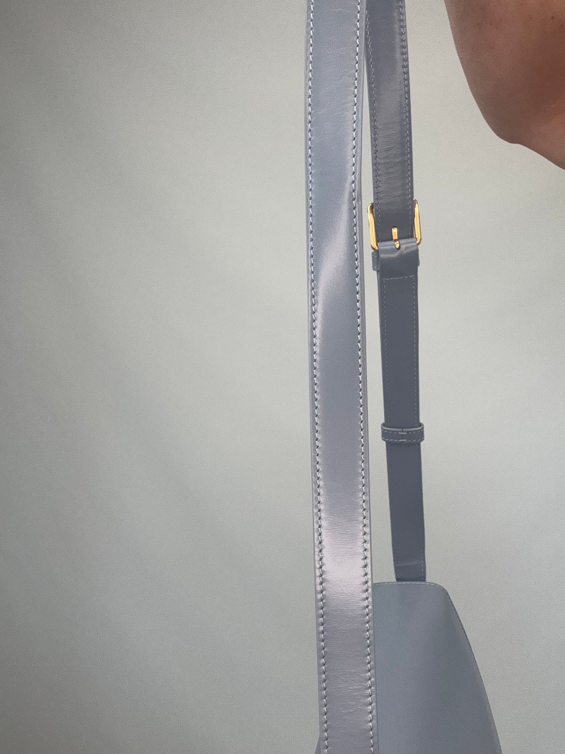 Celine Teen Triomphe Calfskin Shoulder Bag right side of strap