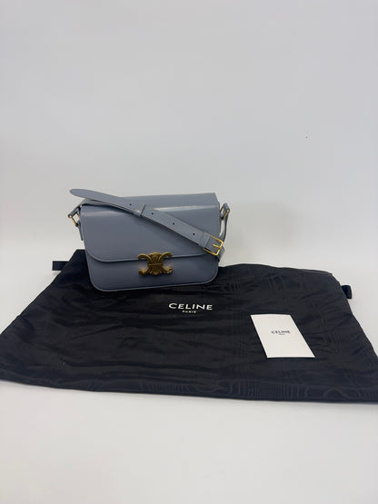 Celine Teen Triomphe Calfskin Shoulder Bag with dust bag and care card