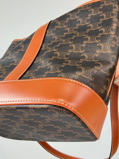 Celine Triomphe Bucket Bag front right bottom corner