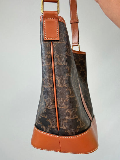 Celine Triomphe Bucket Bag right side