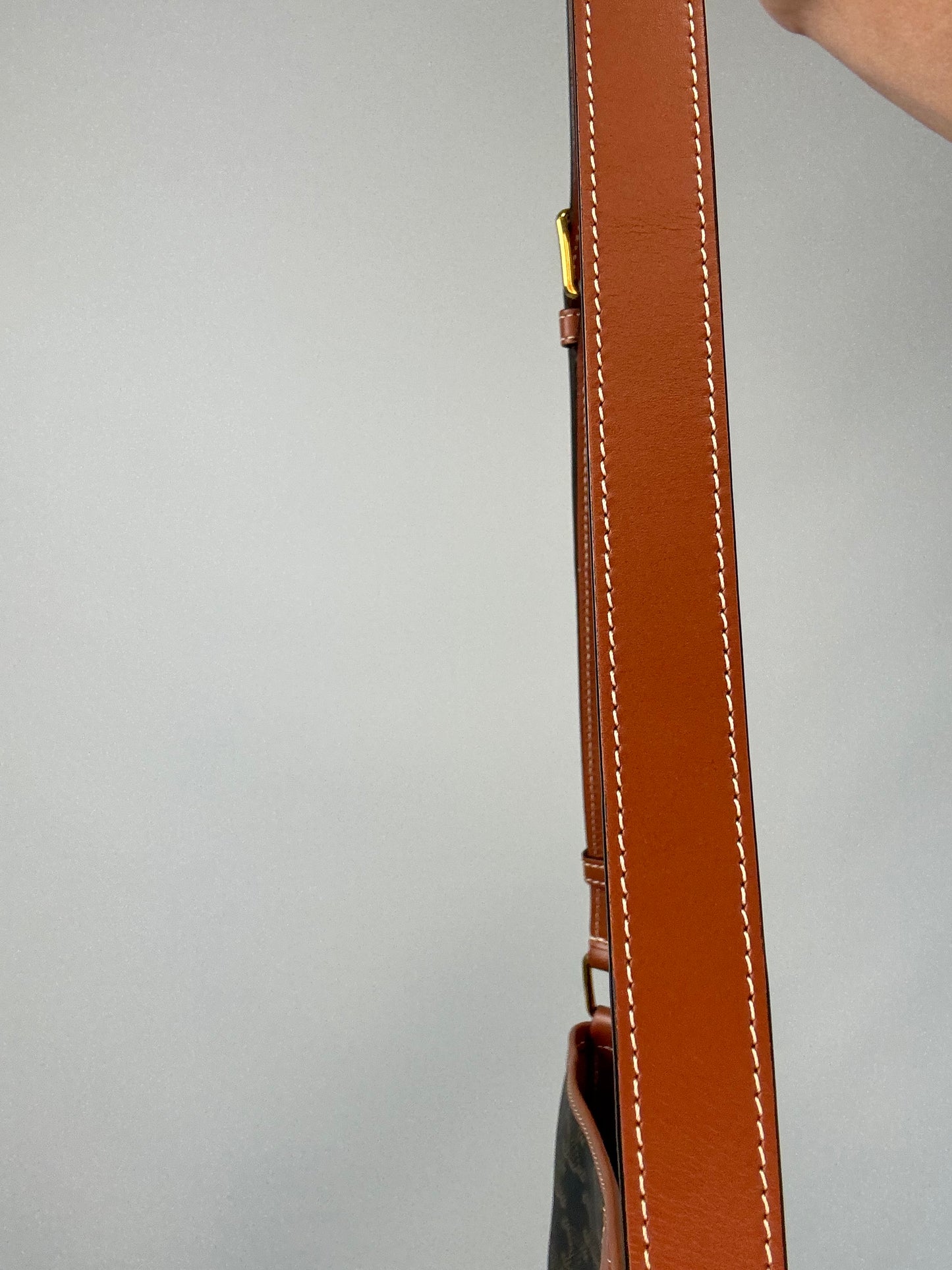 Celine Triomphe Bucket Bag trap oppposite side