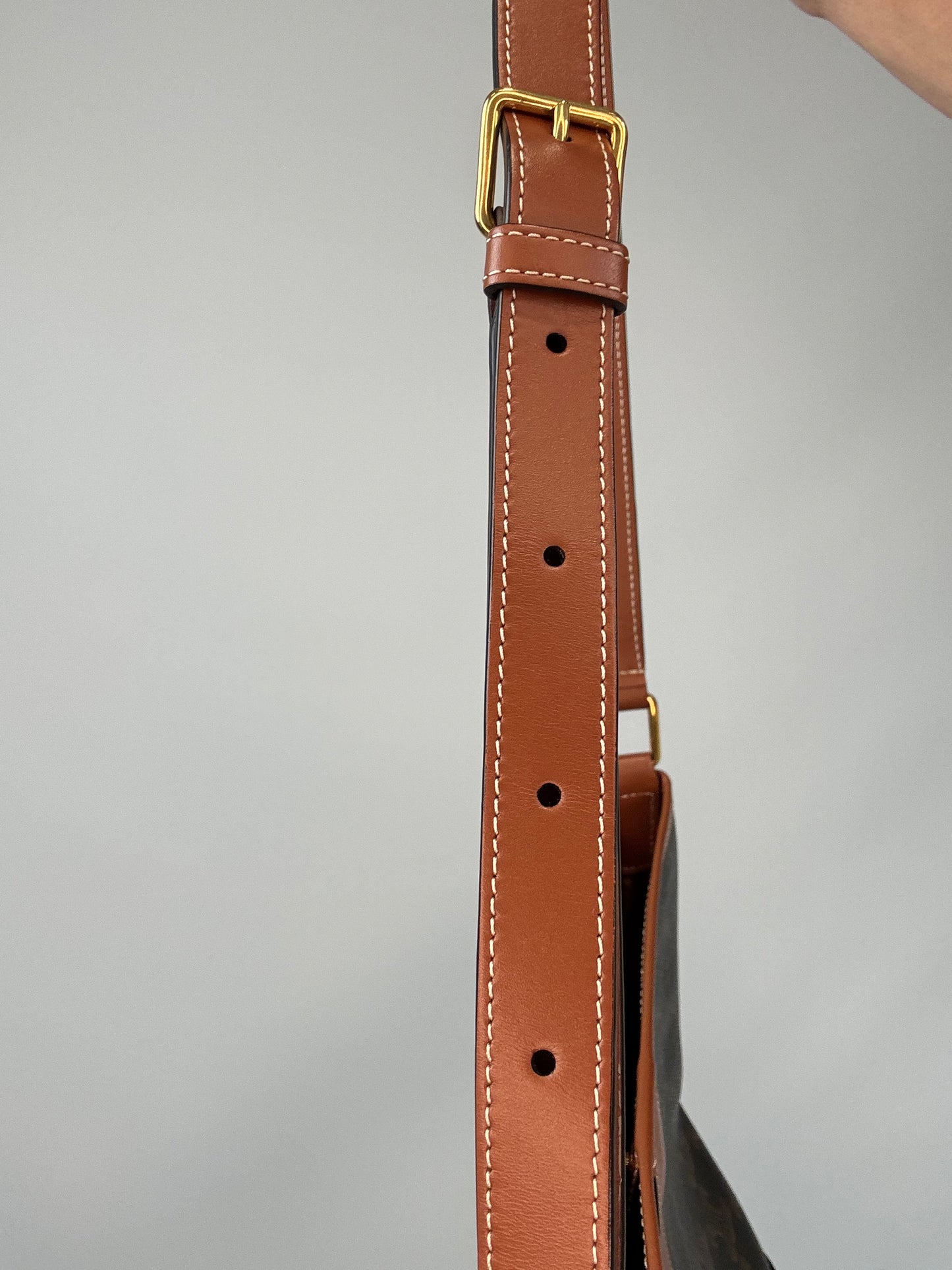Celine Triomphe Bucket Bag strap with buckle