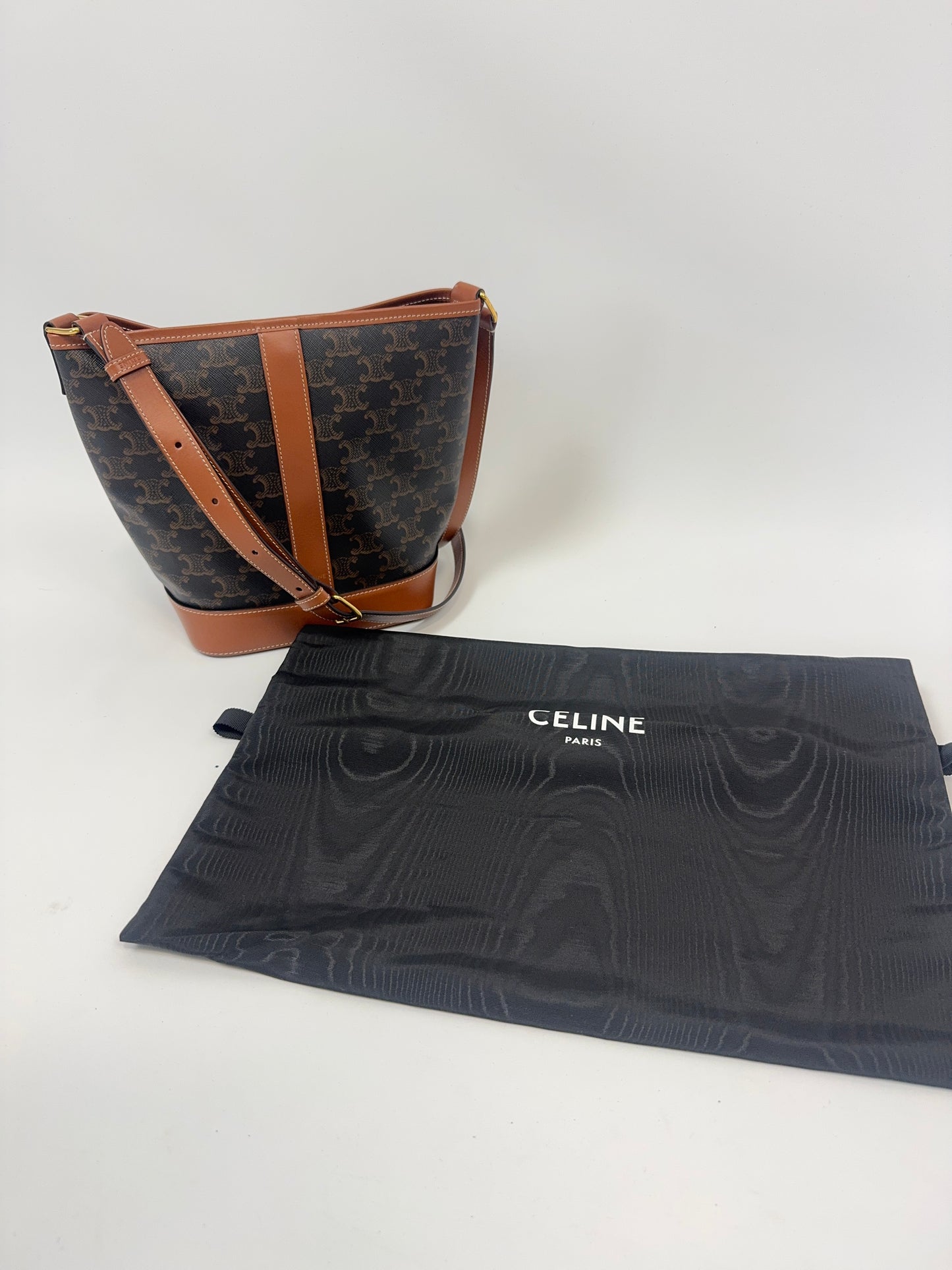 Celine Triomphe Bucket Bag with dust bag