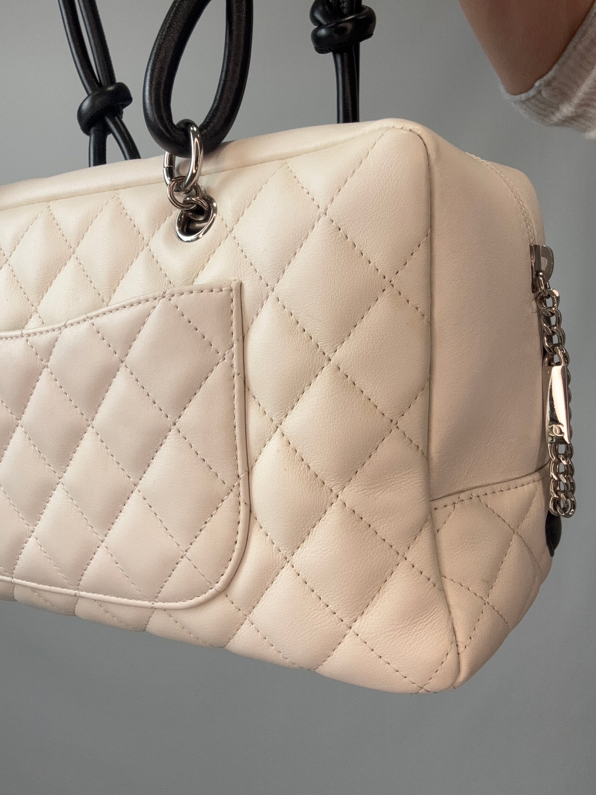 Chanel Cambon Ligne Bowler Bag back right side view