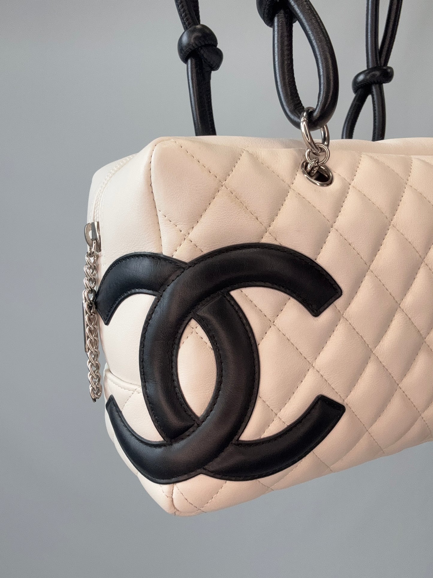 Chanel Cambon Ligne Bowler Bag left side front view