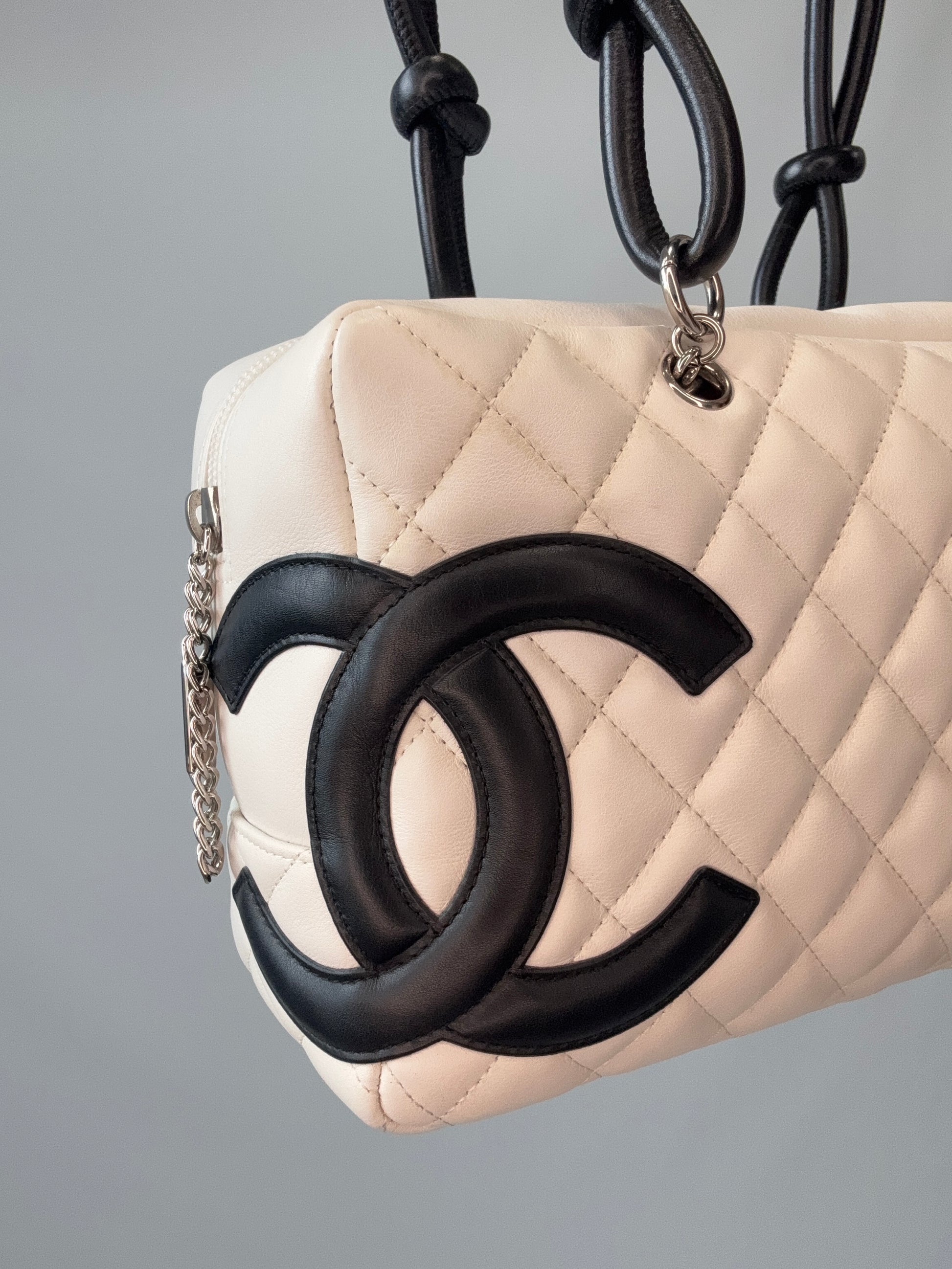 Chanel Cambon Ligne Bowler Bag left side front view
