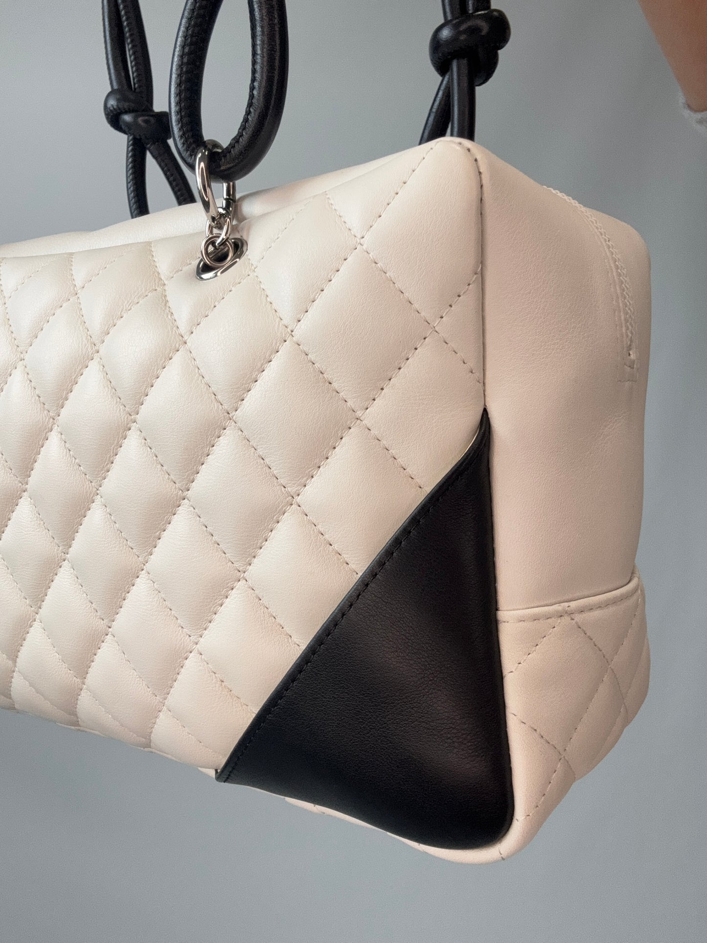 Chanel Cambon Ligne Bowler Bag right side front view