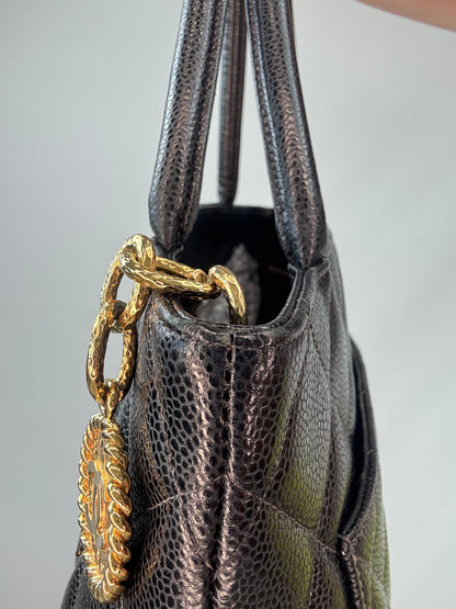 Chanel Caviar Quilted Medallion Tote top right side