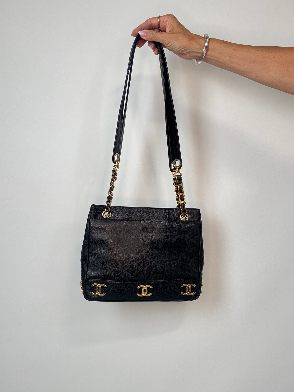 Chanel Caviar Triple CC Shoulder Bag