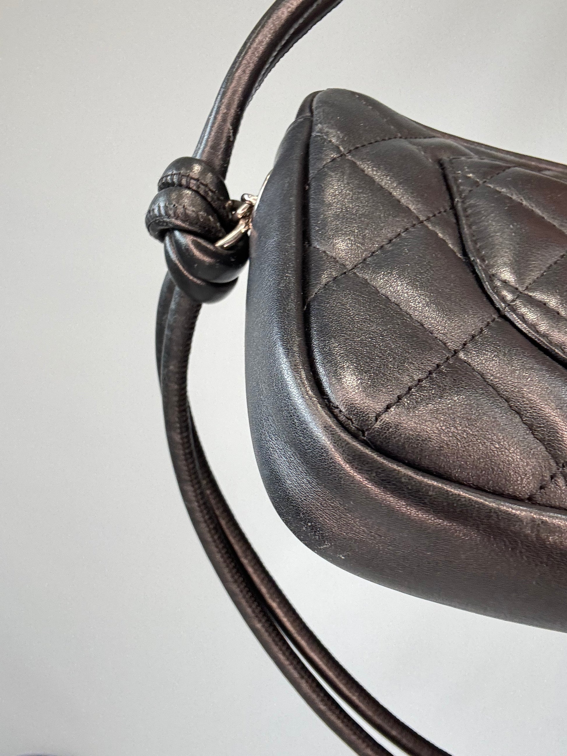 Chanel Ligne Cambon Pochette Shoulder Bag - 2005 back left bottom corner
