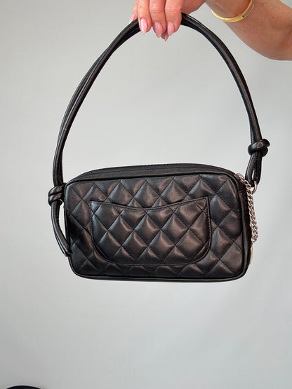 Chanel Ligne Cambon Pochette Shoulder Bag - 2005 back of handbag