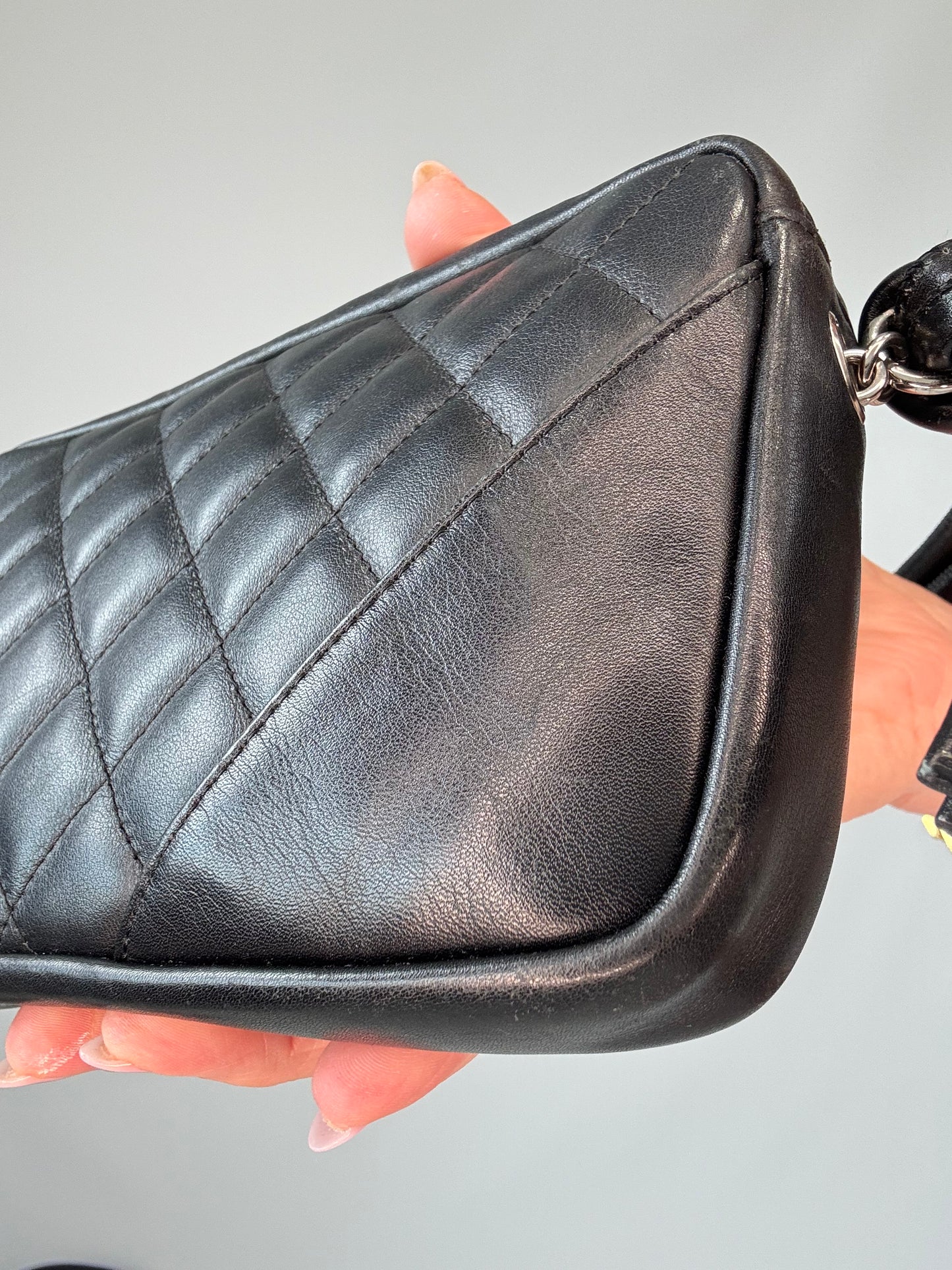 Chanel Ligne Cambon Pochette Shoulder Bag - 2005 front right bottom corner