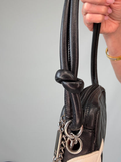 Chanel Ligne Cambon Pochette Shoulder Bag - 2005 left side of strap