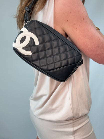 Chanel Ligne Cambon Pochette Shoulder Bag - 2005 modeled