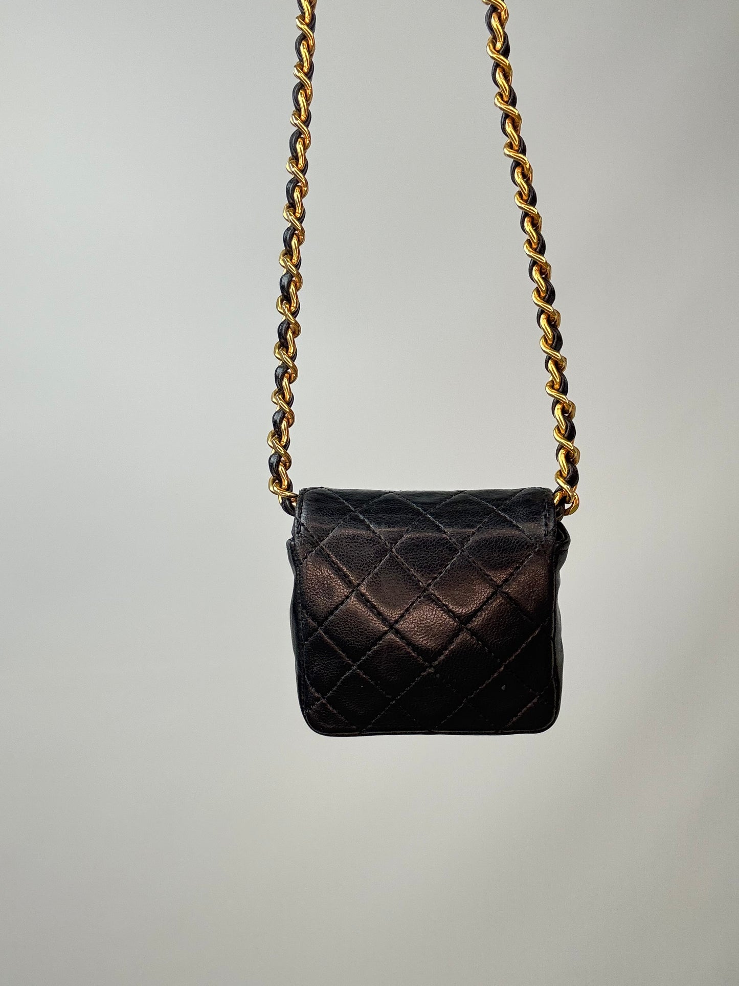 Chanel Micro Quilted Flap Bag back of bag