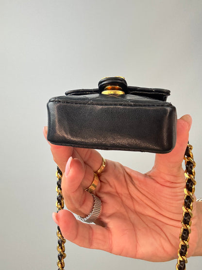 Chanel Micro Quilted Flap Bag bottom of bag