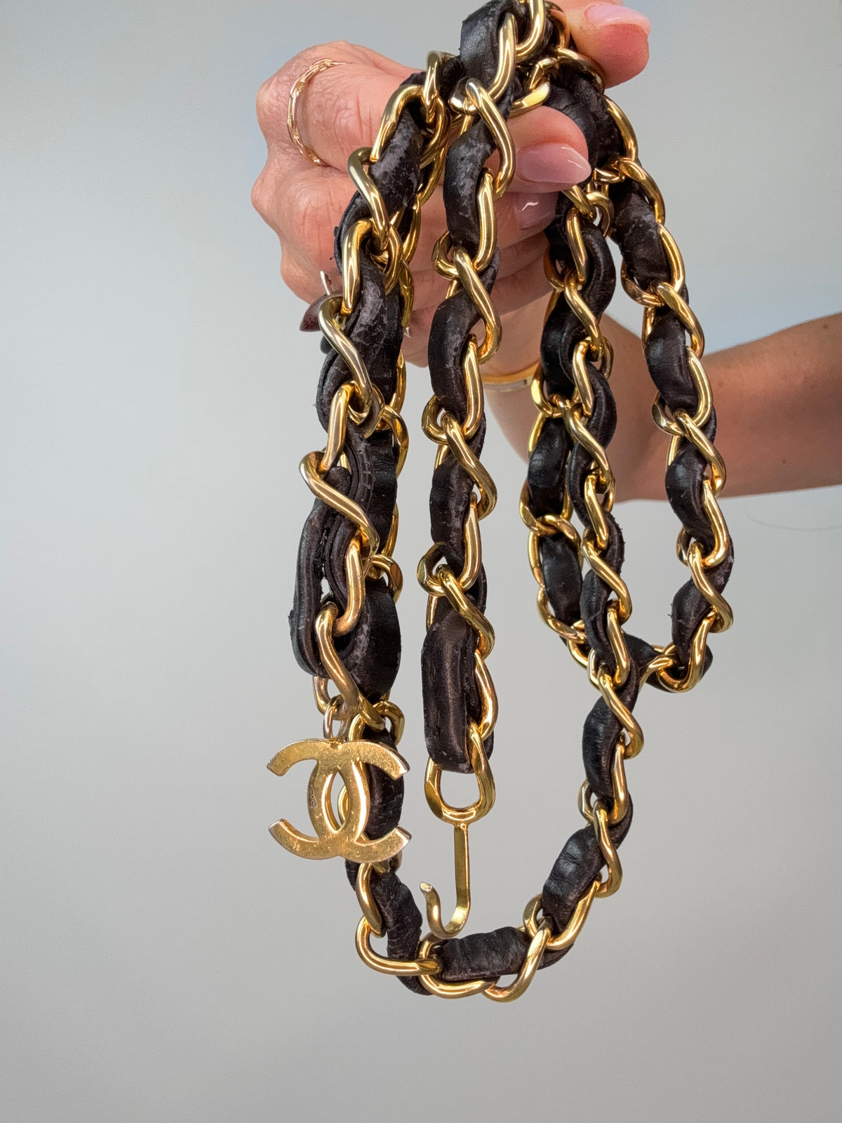 Chanel Micro Quilted Lambskin Flap Chain Belt Bag chain belt