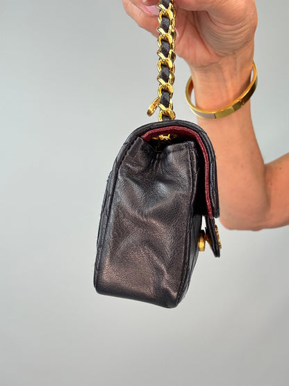 Chanel Micro Quilted Lambskin Flap Chain Belt Bag left-side