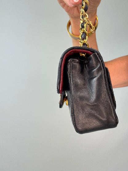 Chanel Micro Quilted Lambskin Flap Chain Belt Bag right side
