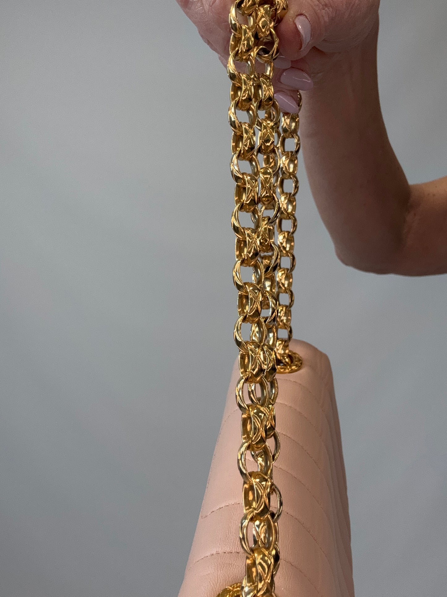 Chanel Mini Bijoux Flap Bag in Light Pink chain strap 2