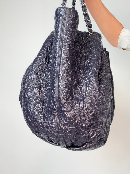 Chanel Patent Leather Rock In Moscow Cabas Hobo Bag left side