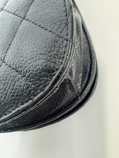 Chanel Quilted Caviar Belt Bag back right bottom corner