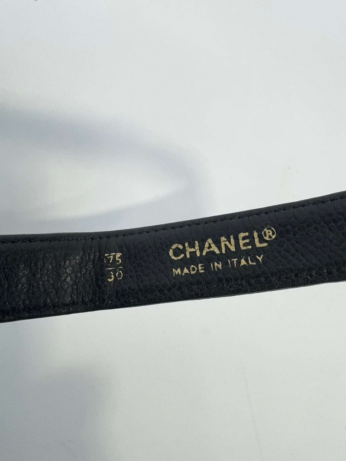 Chanel Quilted Caviar Belt Bag interior logo stamp