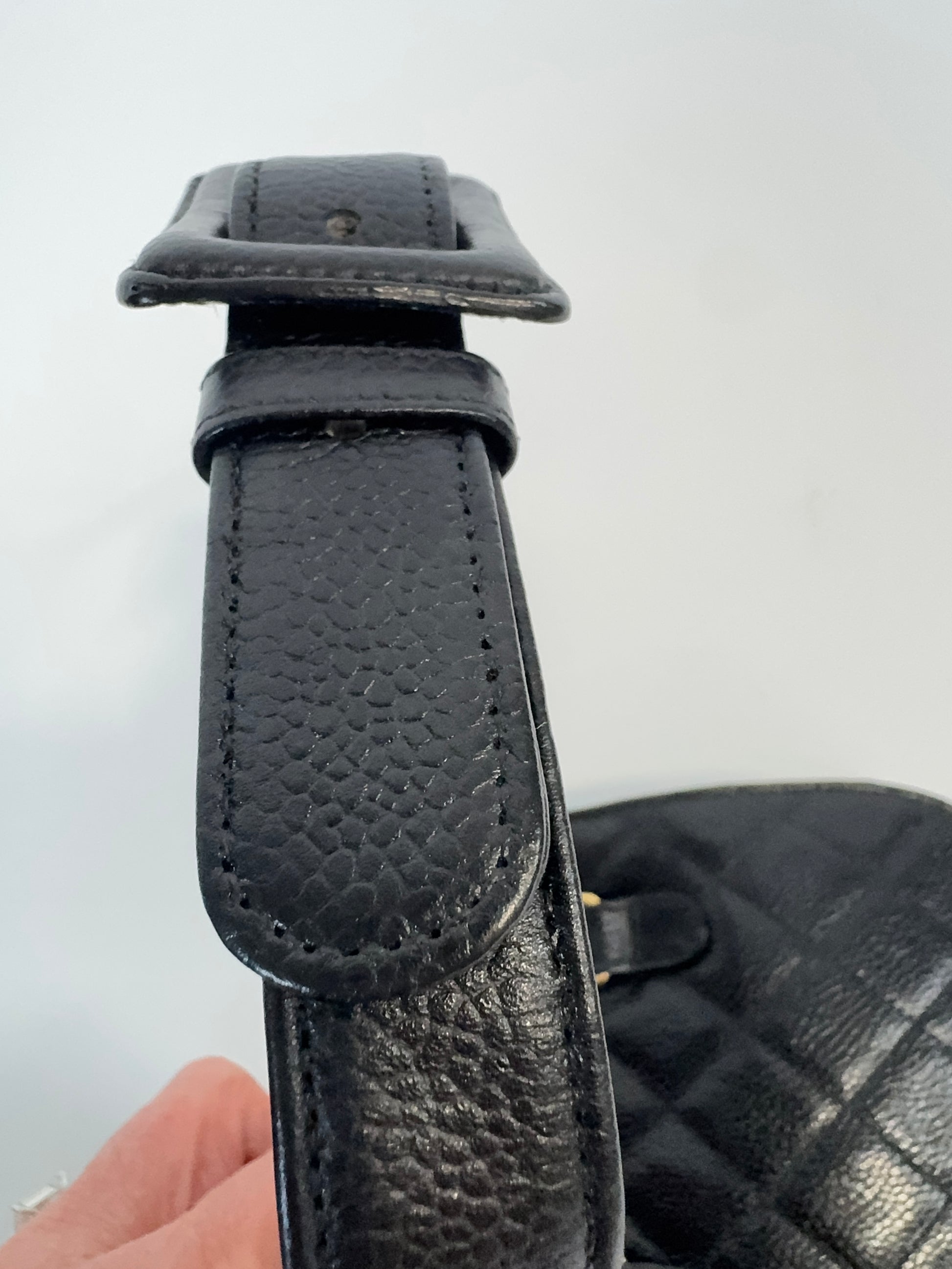 Chanel Quilted Caviar Belt Bag strap loop