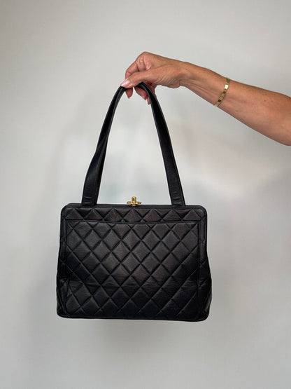 Chanel Quilted Caviar Leather Frame Shoulder Bag