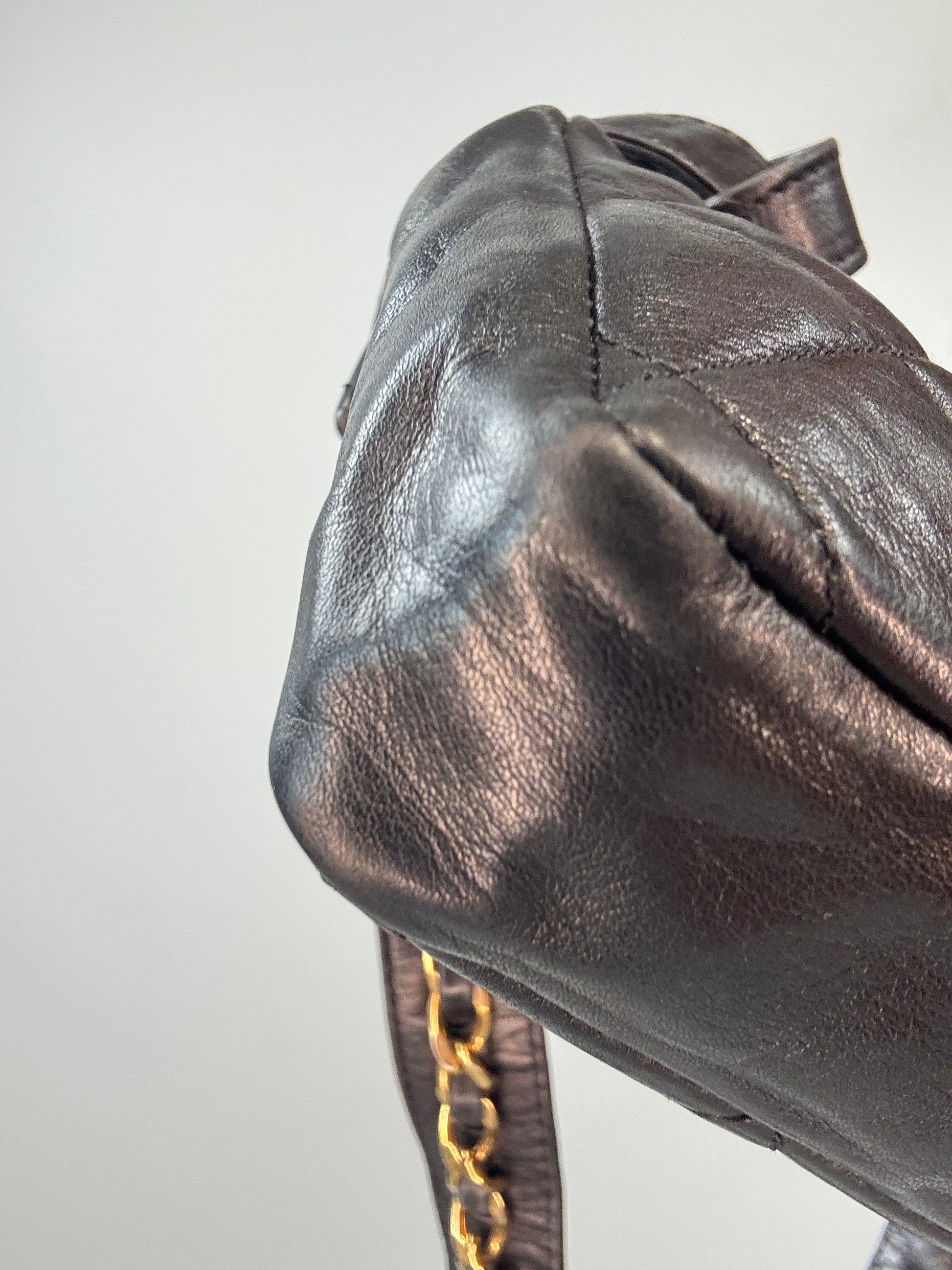 Chanel Quilted Lambskin Envelope Waist Bag back left bottom corner
