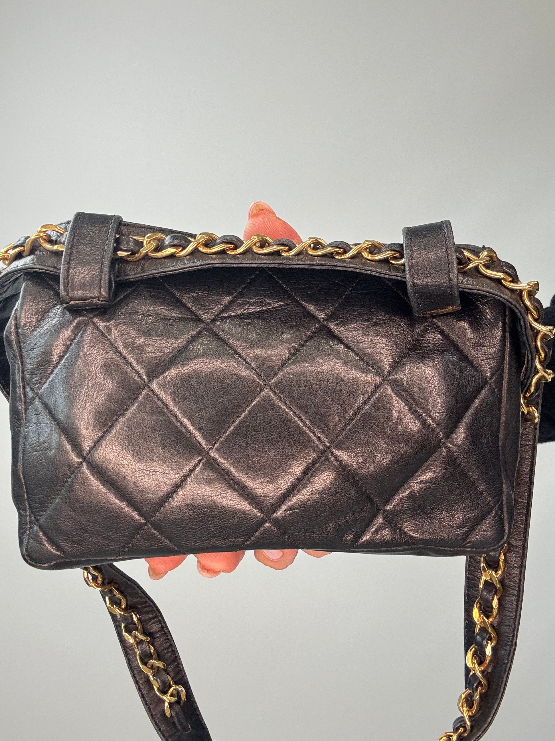 Chanel Quilted Lambskin Envelope Waist Bag back
