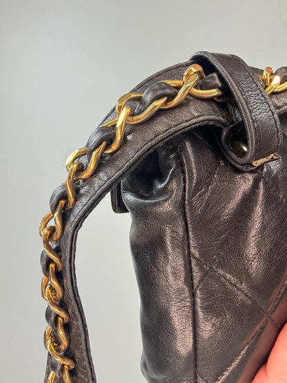 Chanel Quilted Lambskin Envelope Waist Bag back top left