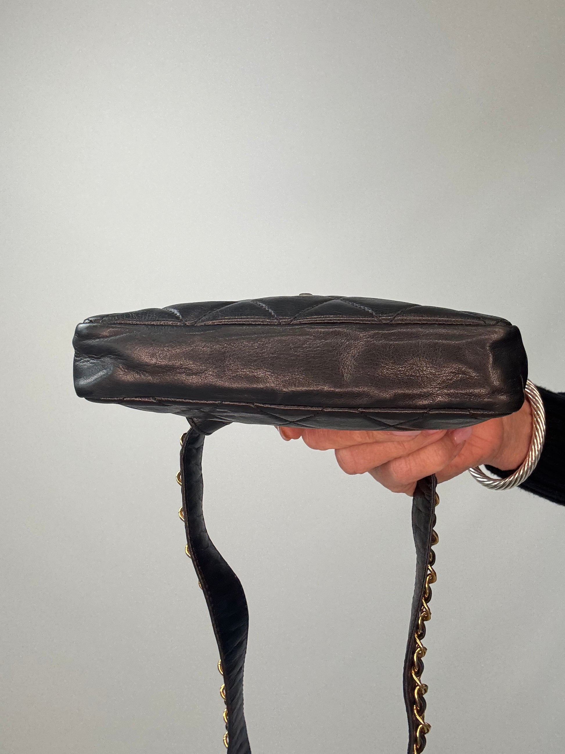 Chanel Quilted Lambskin Envelope Waist Bag bottom