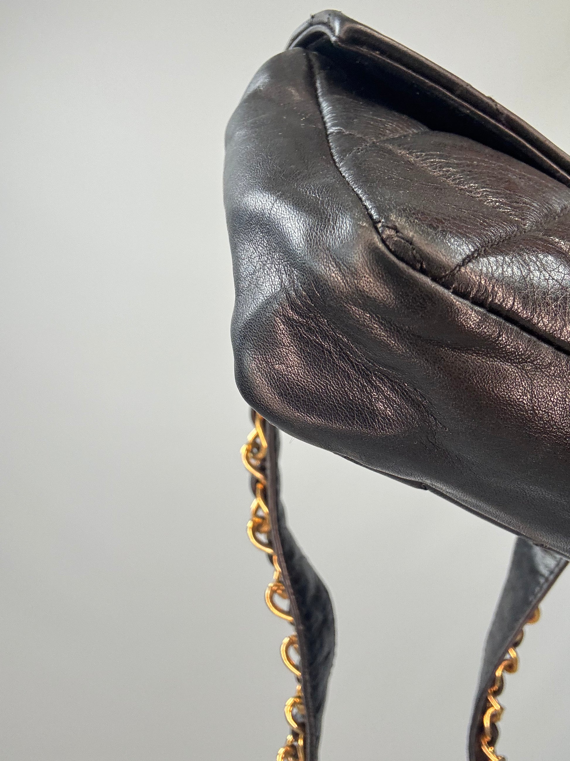 Chanel Quilted Lambskin Envelope Waist Bag front left bottom corner