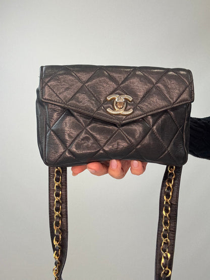 Chanel Quilted Lambskin Envelope Waist Bag front