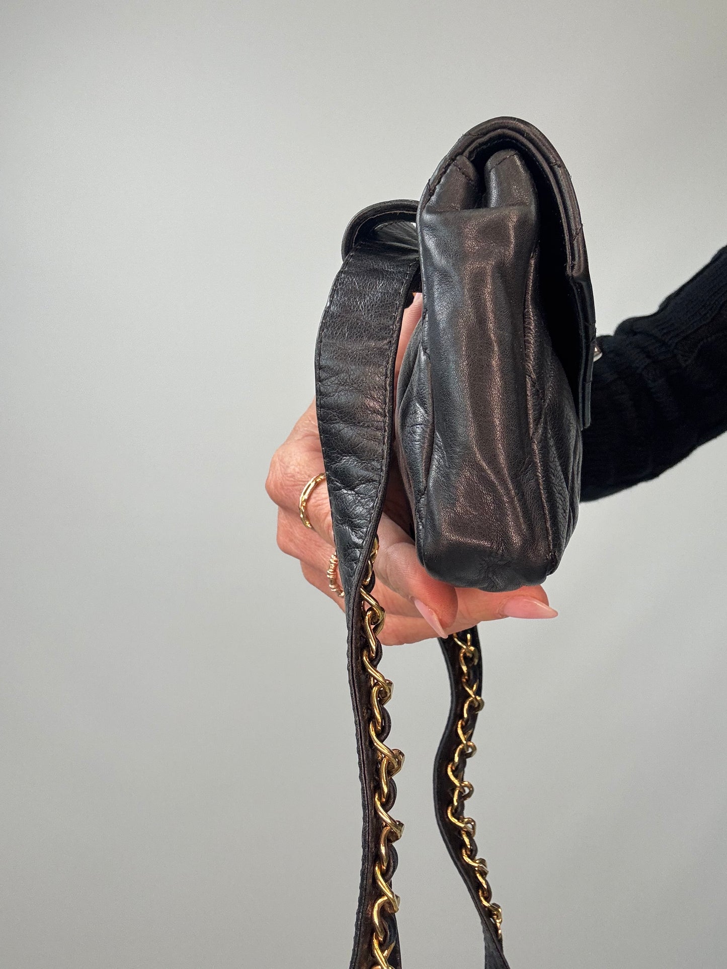 Chanel Quilted Lambskin Envelope Waist Bag left side
