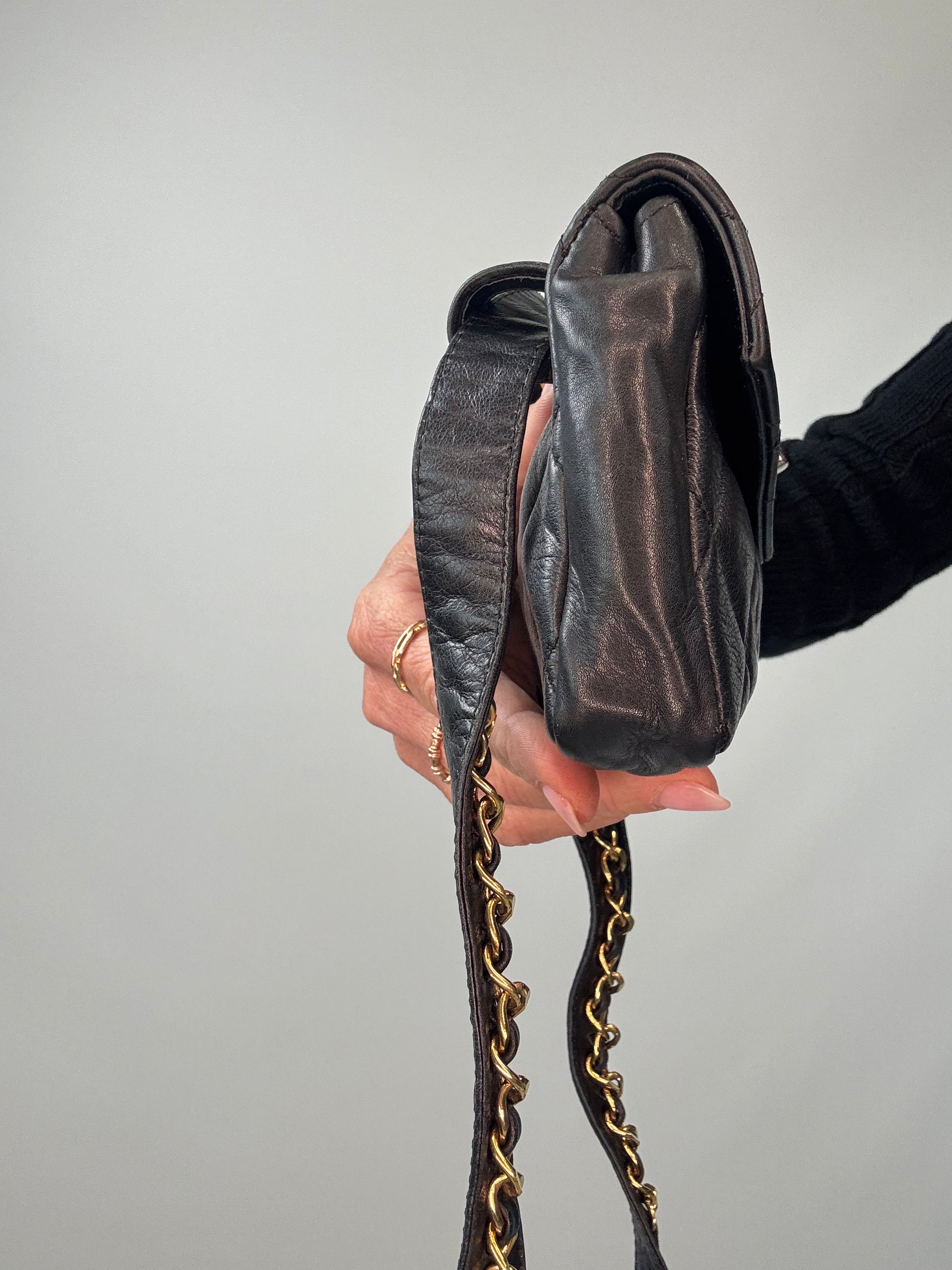 Chanel Quilted Lambskin Envelope Waist Bag left side