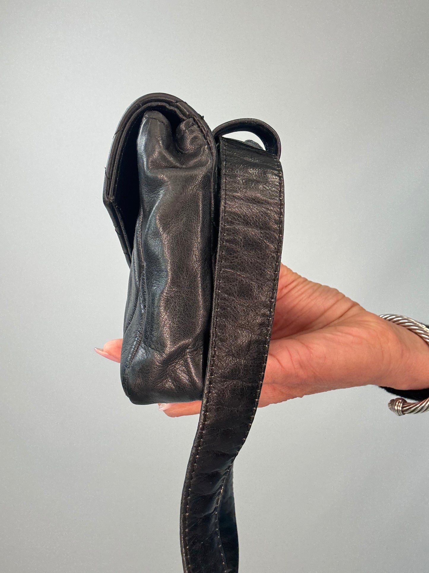 Chanel Quilted Lambskin Envelope Waist Bag right side