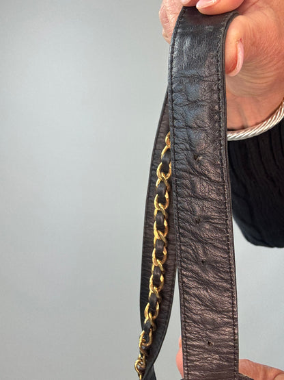 Chanel Quilted Lambskin Envelope Waist Bag strap underneath