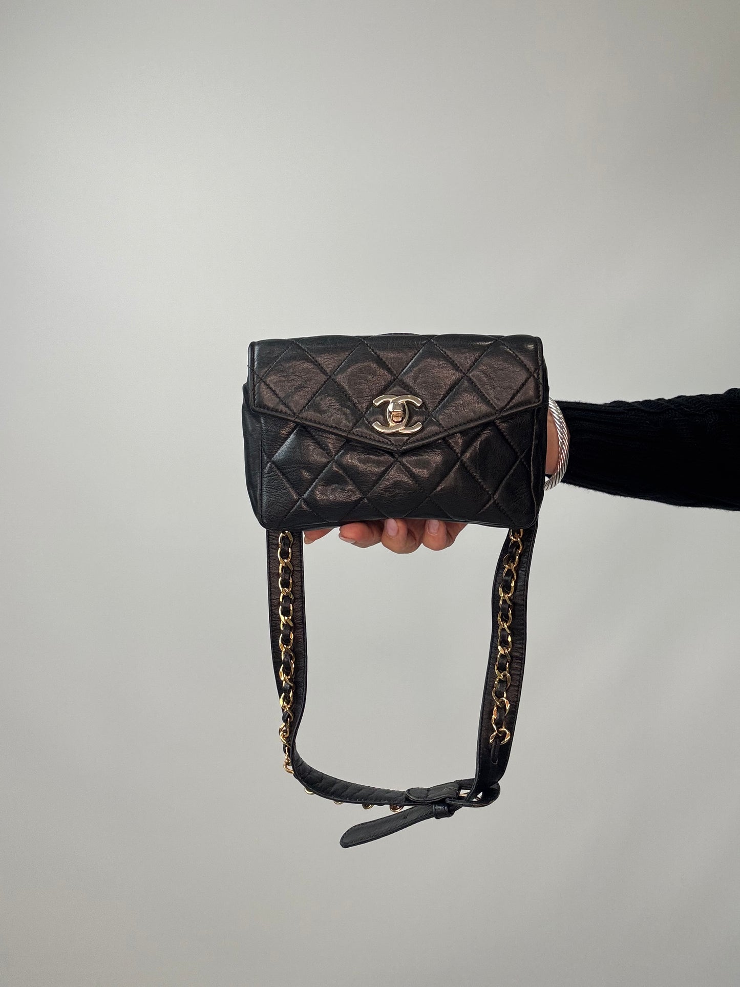 Chanel Quilted Lambskin Envelope Waist Bag