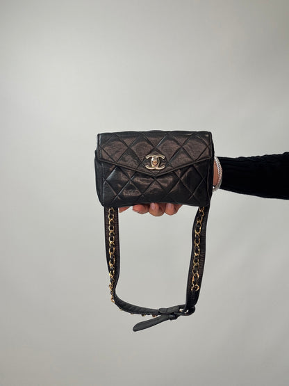 Chanel Quilted Lambskin Envelope Waist Bag