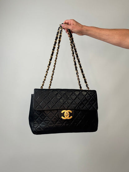 Chanel Quilted Lambskin Jumbo Single Flap Bag