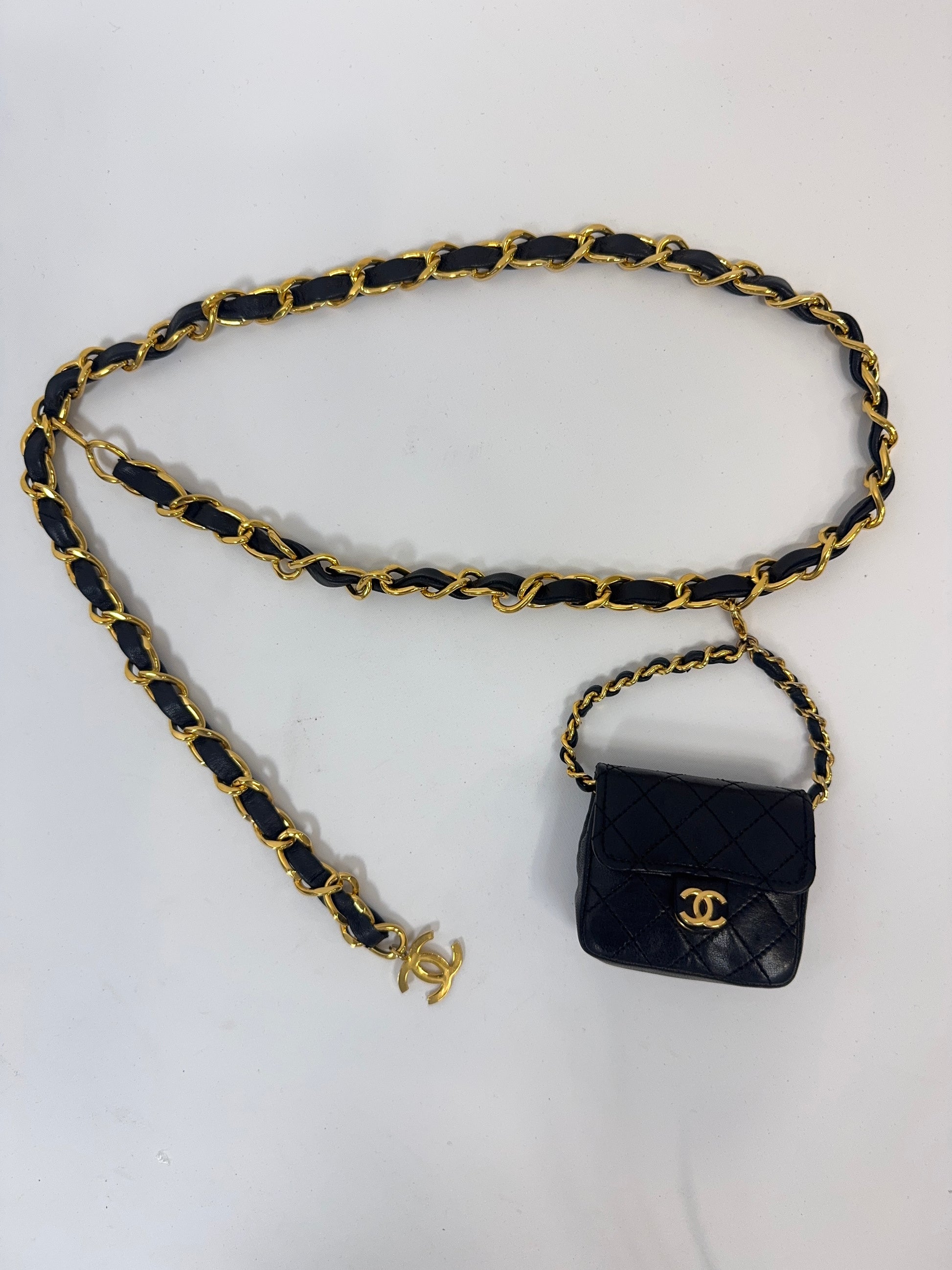 Chanel Quilted Lambskin Micro Mini Belt Bag - Black with belt