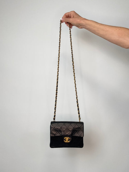 Chanel Quilted Lambskin Mini Square Flap Bag