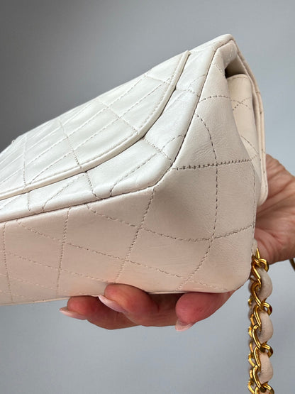 Chanel Quilted Lambskin Mini Square Flap Bag Vintage back right bottom corner