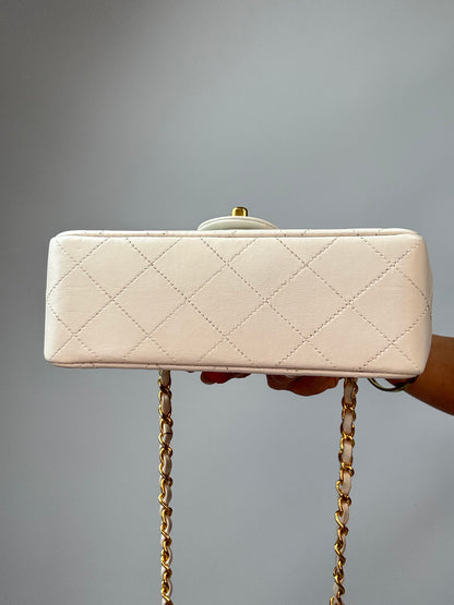 Chanel Quilted Lambskin Mini Square Flap Bag Vintage bottom